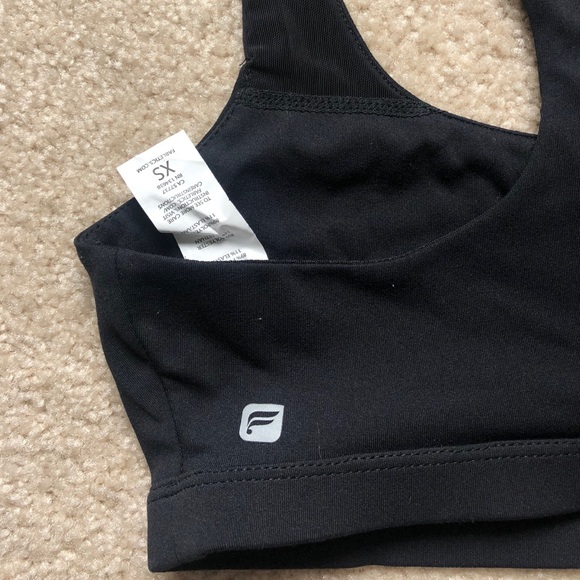 NWOT Fabletics Black Sports Bra with funky design! - Picture 4 of 4